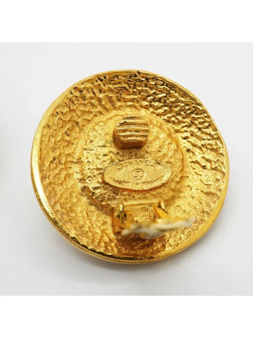 Chanel Earrings Vintage Round